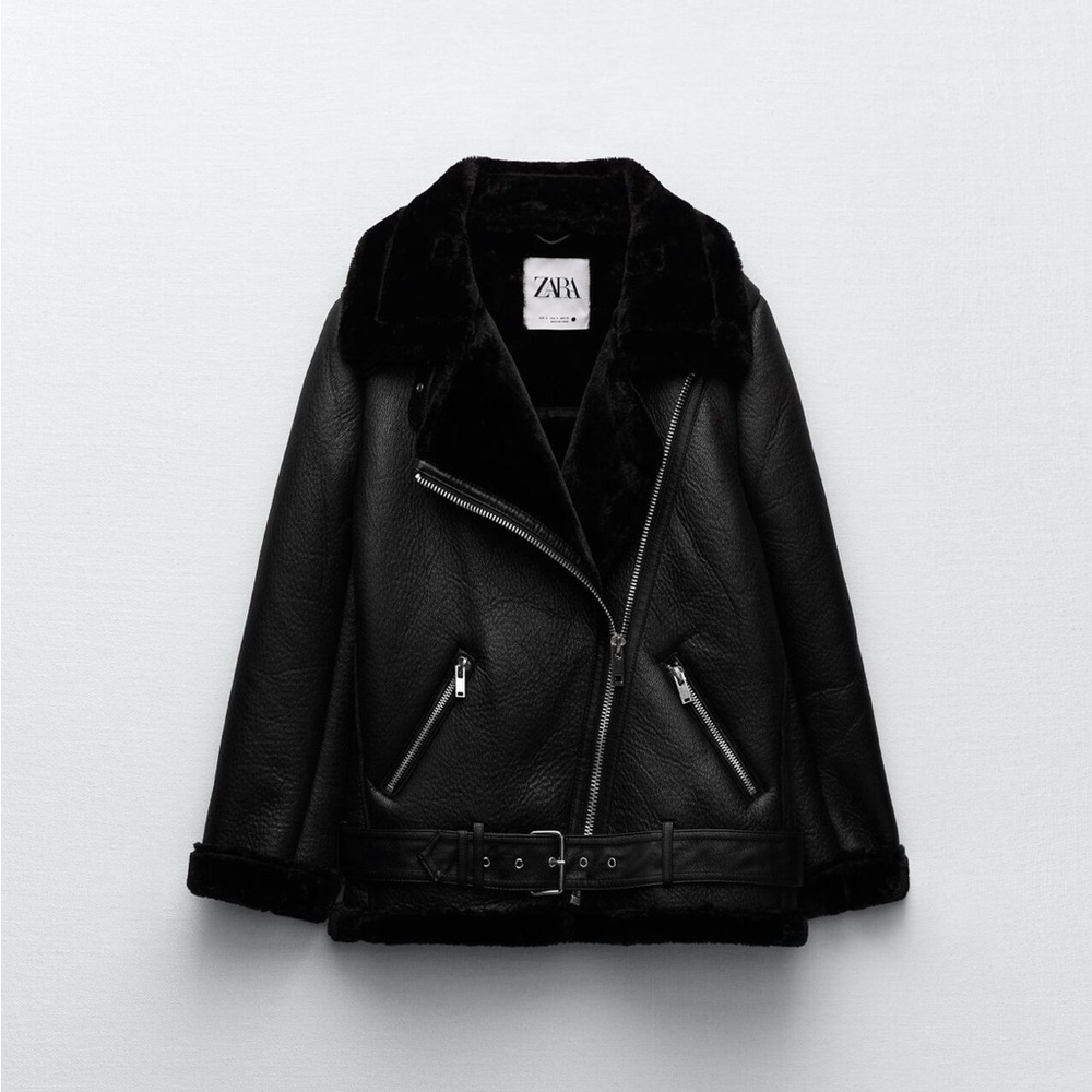 ZARA DOUBLE-FACED JACKET - Medium